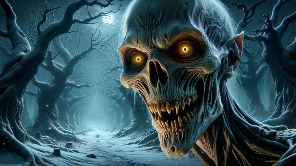 The wendigo whispers - the last view Thomas has of this world