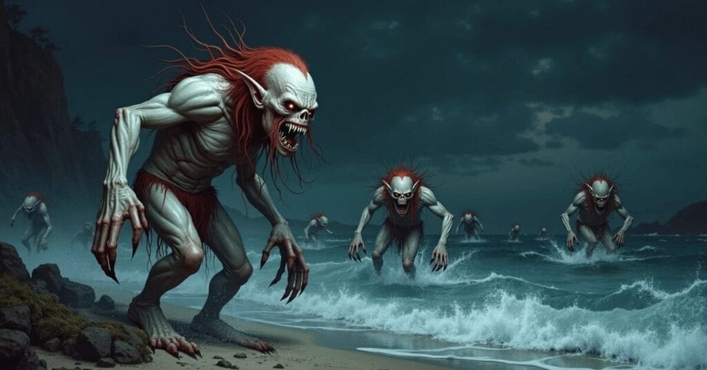 The Ponaturi emerge from the sea