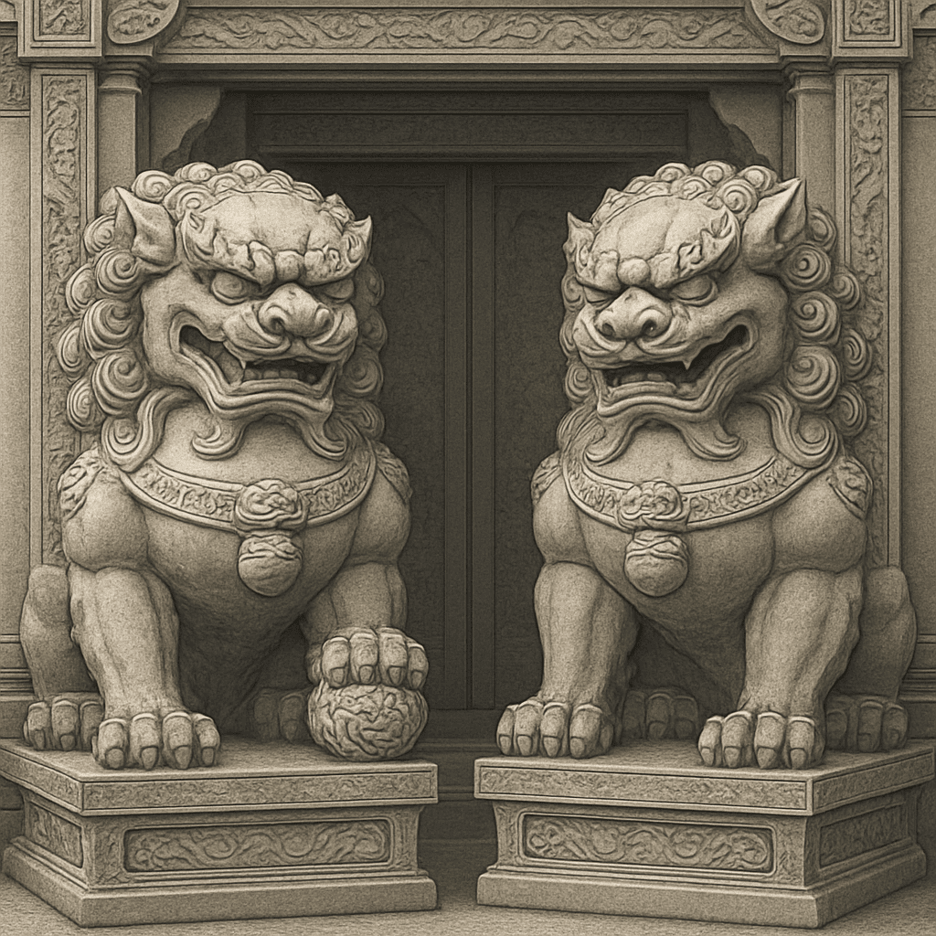Shishi, or Chinese guardian lions
