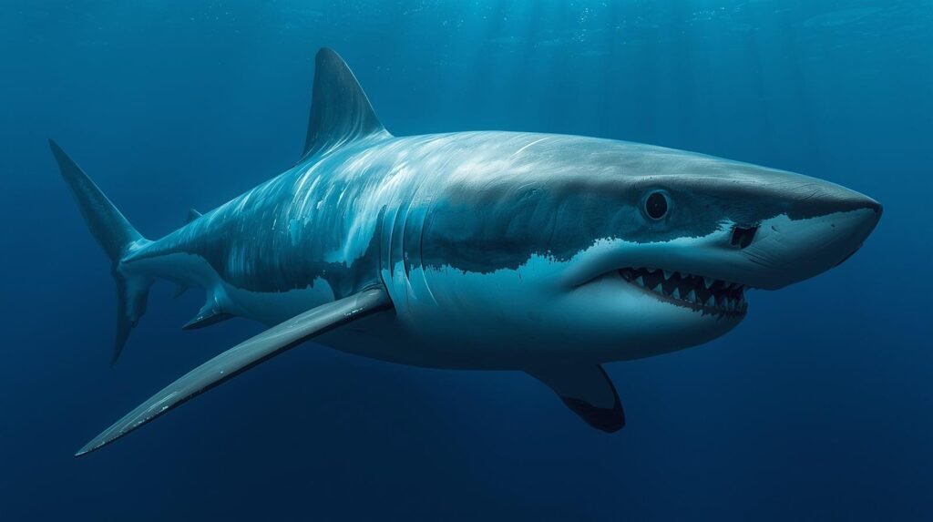 a great white shark