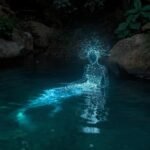 a luminous water spirit