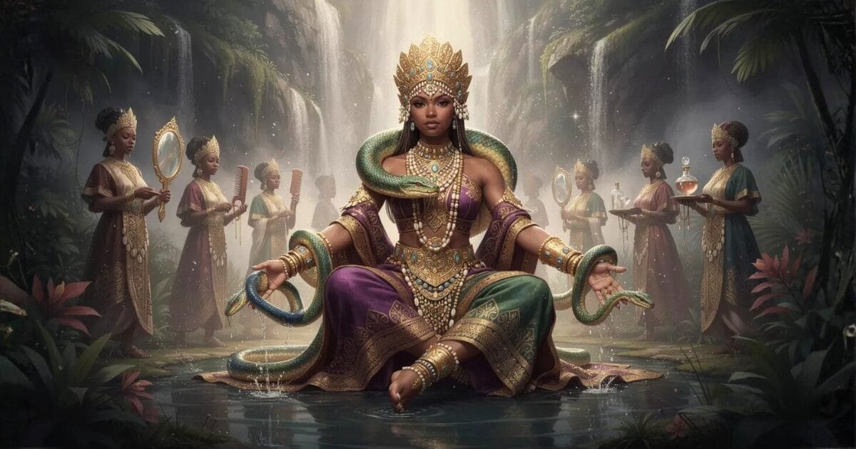 Mami Wata Water Spirit With Serpents