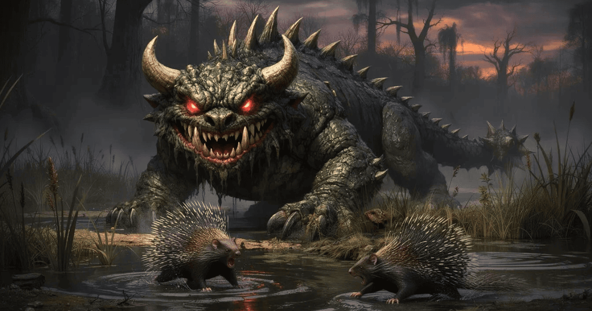 The Hodag hunting for porcupine