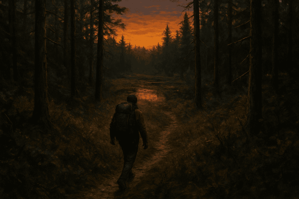 walking the trails in Wisconsin
