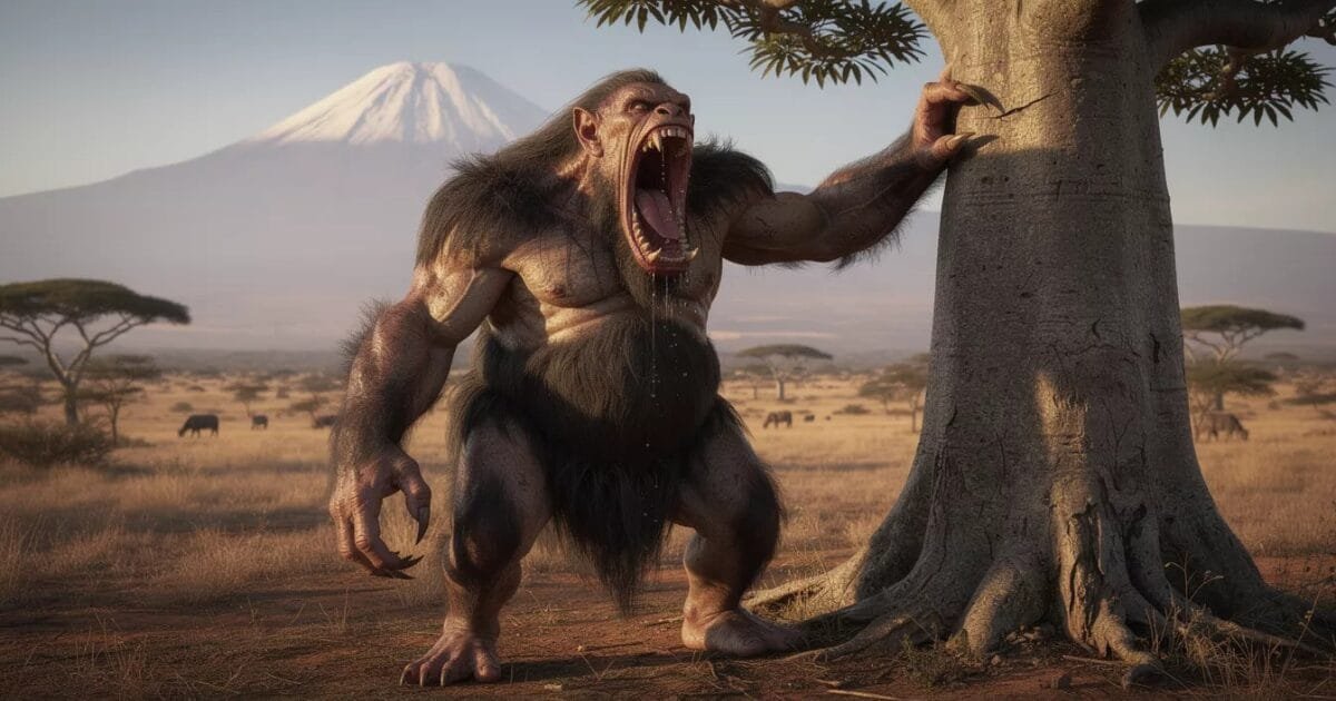 Zimwi Swahili Ogre and Mount Kilimanjaro