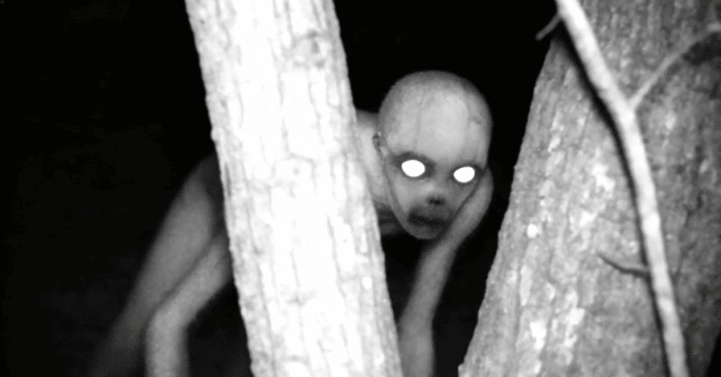 pale crawler caught on trail cam