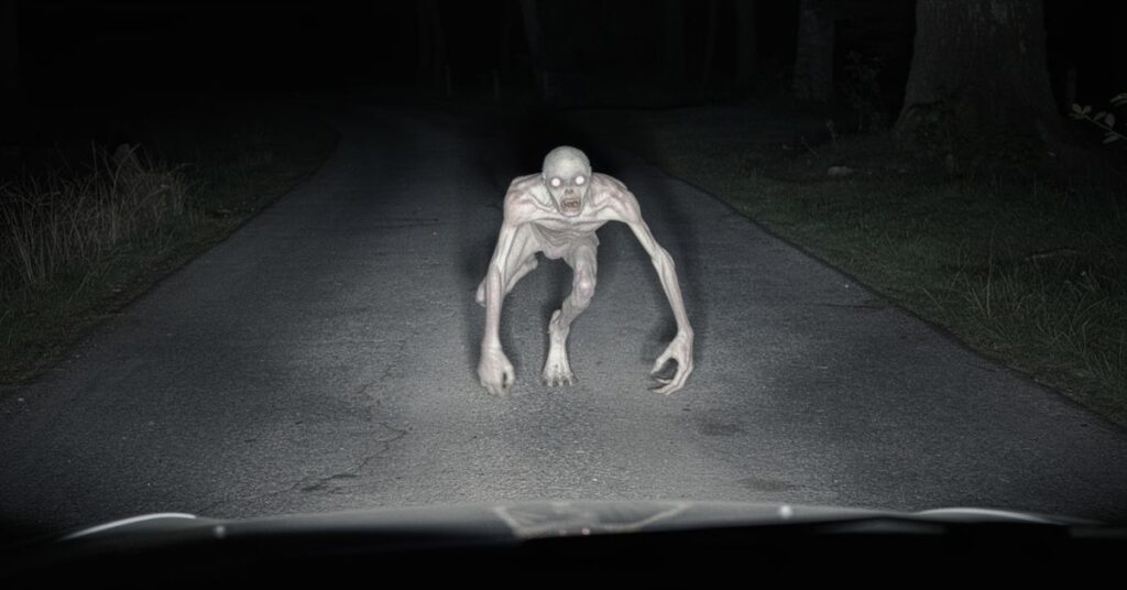 pale crawlers seen on road